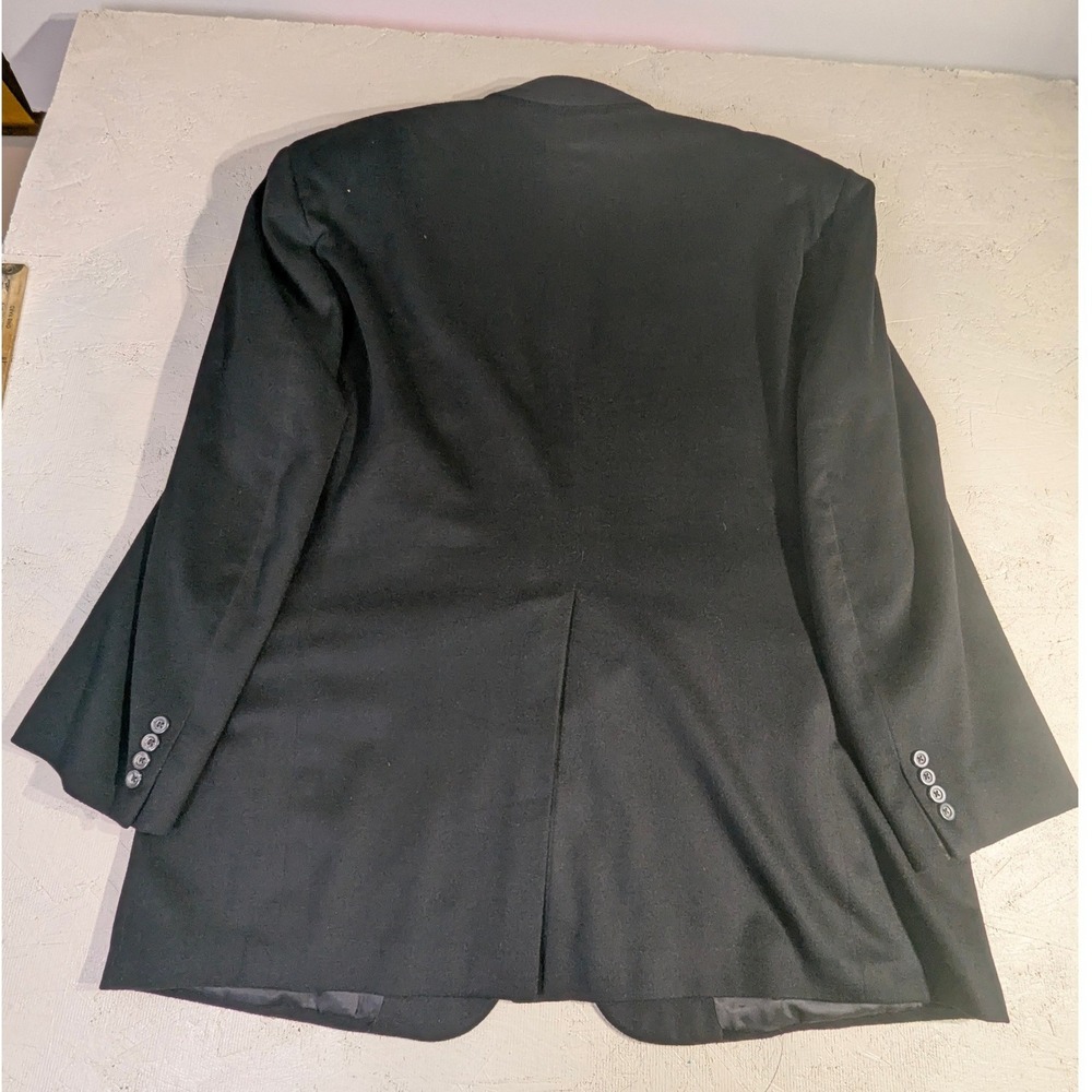 H. Freeman & Son Black Wool Two Button Blazer Custom Made USA - Picture 15 of 16